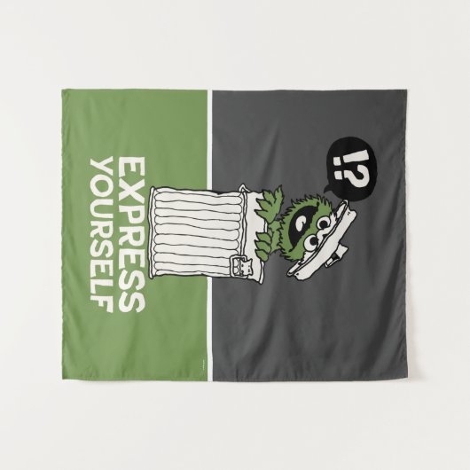 Oscar de Grouch Express jezelf Wandkleed (Voorkant (horizontaal))