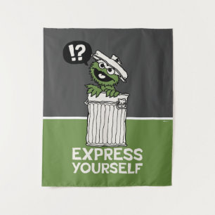 Oscar de Grouch Express jezelf Wandkleed