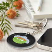 Oscar de Grouch Face Sleutelhanger (Voorkant Rechts)