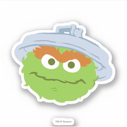 Oscar de Grouch Face Sticker (Voorkant)