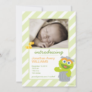 Oscar de Grouch Geboorteaankondiging Aankondiging