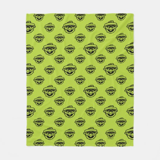 Oscar de Grouch groene patroon Fleece Deken (Voorkant)