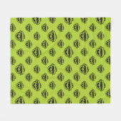 Oscar de Grouch groene patroon Fleece Deken (Voorkant (Horizontaal))