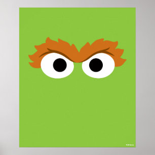 Oscar de Grouch Grote Gezicht Poster