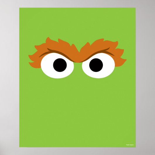 Oscar de Grouch Grote Gezicht Poster (Voorkant)