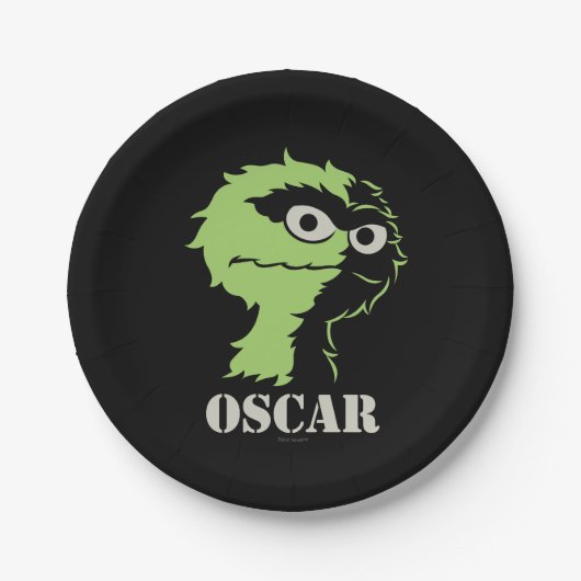 Oscar de Grouch Half Papieren Bordje (Voorkant)