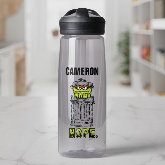 Oscar de Grouch - Nope. | Jouw namen toevoegen Waterfles
