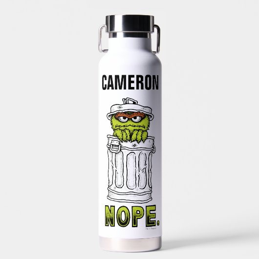 Oscar de Grouch - Nope. | Jouw namen toevoegen Waterfles (Voorkant)