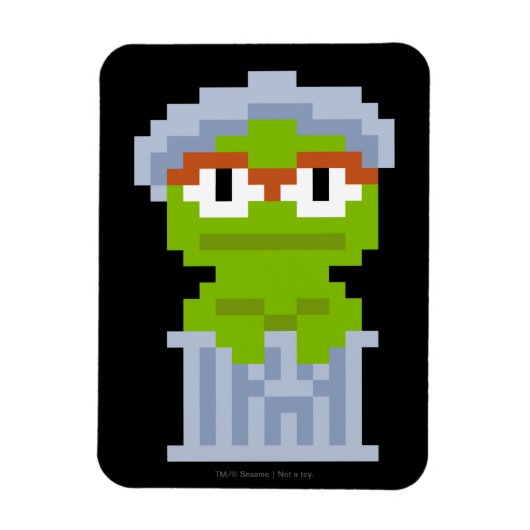 Oscar de Grouch Pixel Art Magneet (Verticaal)