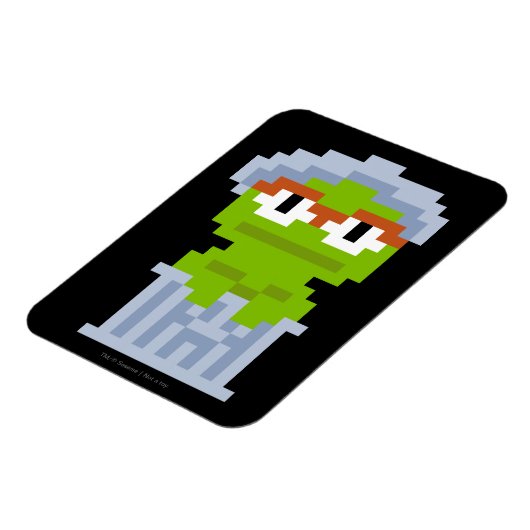 Oscar de Grouch Pixel Art Magneet (Linkerzijde)