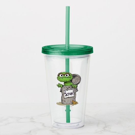 Oscar de Grouch Scram Acryl Drinkbeker (Voorkant)