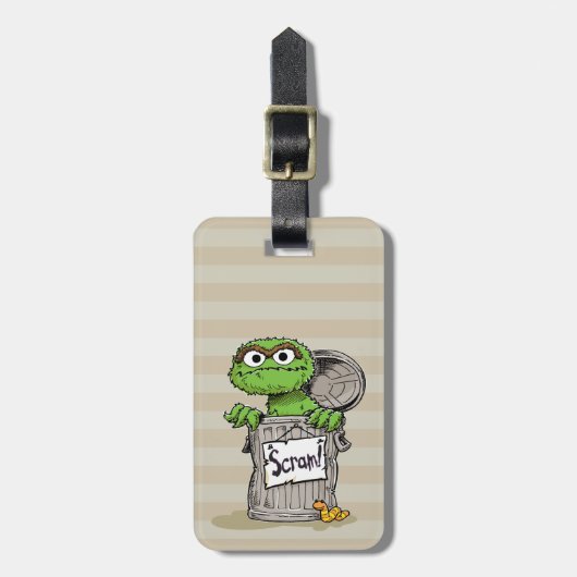 Oscar de Grouch Scram Bagagelabel (Voorkant verticaal)