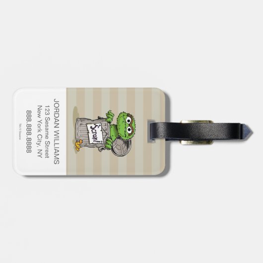 Oscar de Grouch Scram Bagagelabel (Achterkant horizontaal)