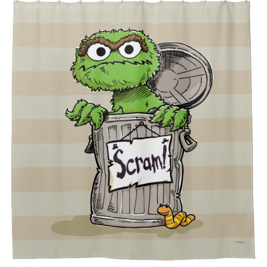 Oscar de Grouch Scram Douchegordijn (Voorkant)