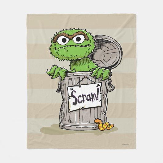 Oscar de Grouch Scram Fleece Deken (Voorkant)