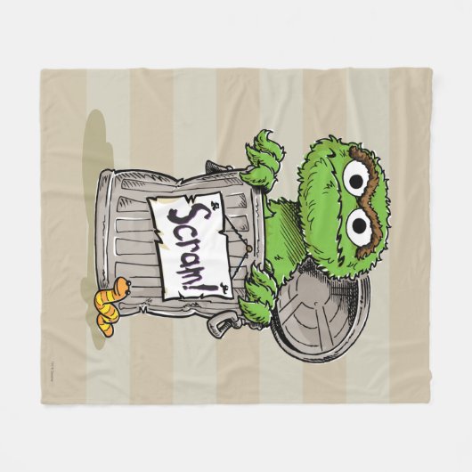 Oscar de Grouch Scram Fleece Deken (Voorkant (Horizontaal))
