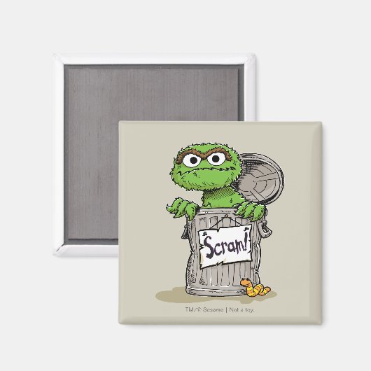 Oscar de Grouch Scram Magneet (Voorkant / Achterkant)
