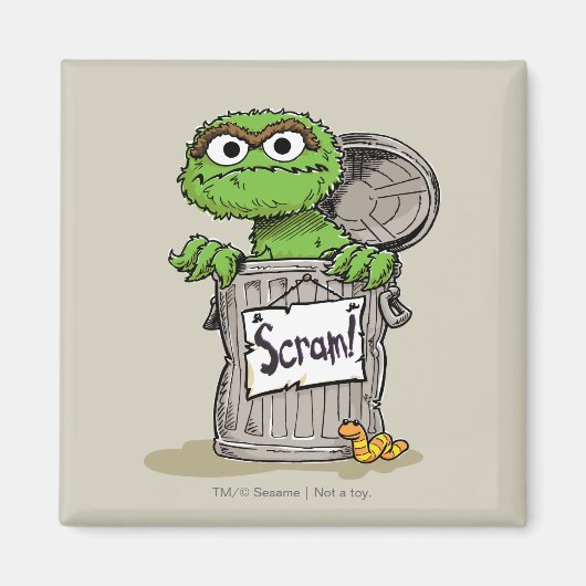 Oscar de Grouch Scram Magneet (Voorkant)