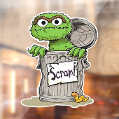 Oscar de Grouch Scram Raamsticker (Vel 2)