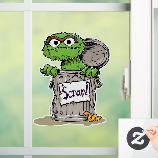 Oscar de Grouch Scram Raamsticker (Huis)