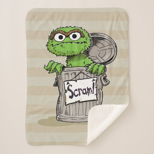 Oscar de Grouch Scram Sherpa Deken (Voorkant)