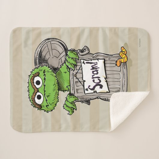 Oscar de Grouch Scram Sherpa Deken (Voorkant (horizontaal))