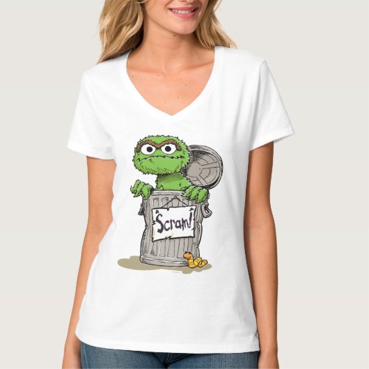 Oscar de Grouch Scram T-shirt (Voorkant)
