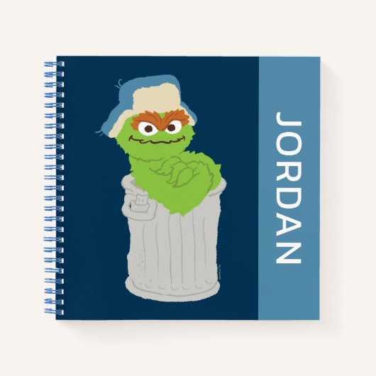 Oscar de Grouch Trash Can Lean | Jouw namen toevoe Notitieboek (Voorkant)