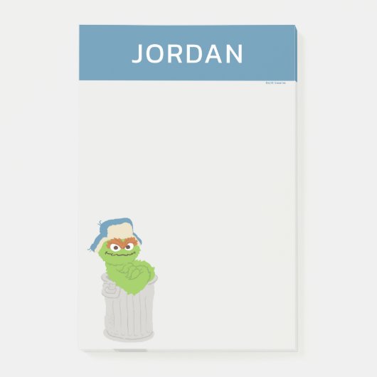 Oscar de Grouch Trash Can Lean | Jouw namen toevoe Post-it® Notes (Voorkant)