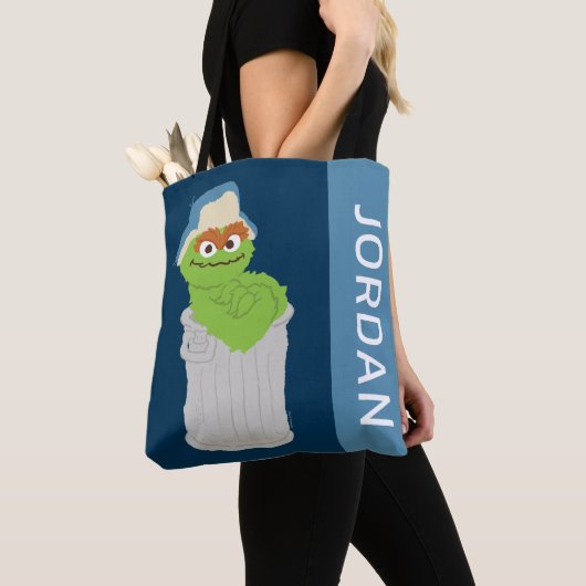 Oscar de Grouch Trash Can Lean | Jouw namen toevoe Tote Bag (Dichtbij)
