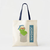 Oscar de Grouch Trash Can Lean | Jouw namen toevoe Tote Bag (Voorkant)