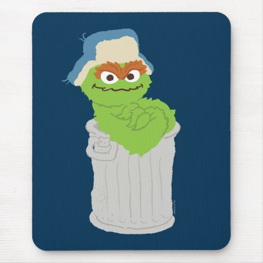 Oscar de Grouch Trash Can Lean Muismat (Voorkant)