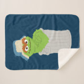 Oscar de Grouch Trash Can Lean Sherpa Deken (Voorkant (horizontaal))