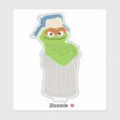 Oscar de Grouch Trash Can Lean Sticker (Vel)
