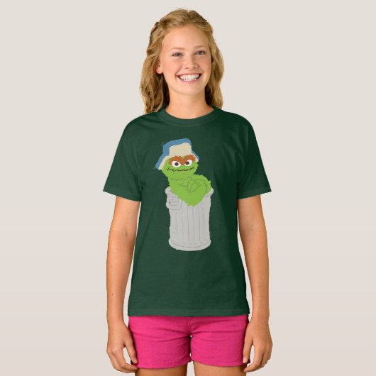 Oscar de Grouch Trash Can Lean T-shirt (Voorkant volledig)