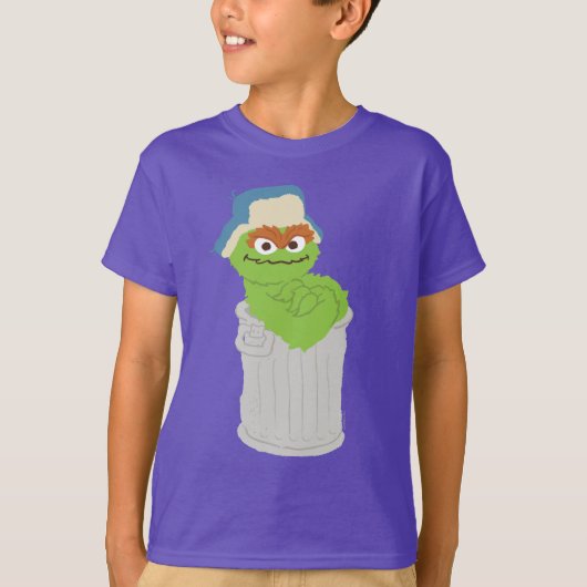 Oscar de Grouch Trash Can Lean T-shirt (Voorkant)