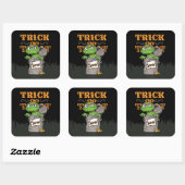 Oscar de Grouch - Trick of Scram! Vierkante Sticker (Vel)