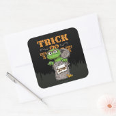 Oscar de Grouch - Trick of Scram! Vierkante Sticker (Envelop)