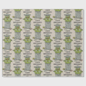 Oscar de Grouch Vintage Cadeaupapier (Vlak)