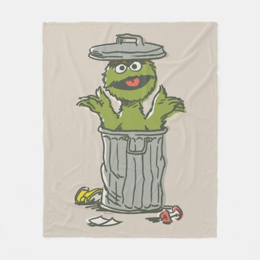 Oscar de Grouch Vintage Fleece Deken (Voorkant)