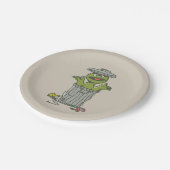 Oscar de Grouch Vintage Papieren Bordje (Gekanteld)