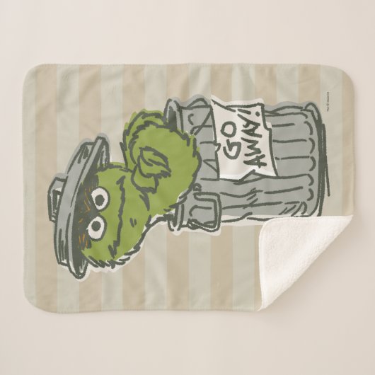 Oscar de Grouch Vintage Sherpa Deken (Voorkant (horizontaal))