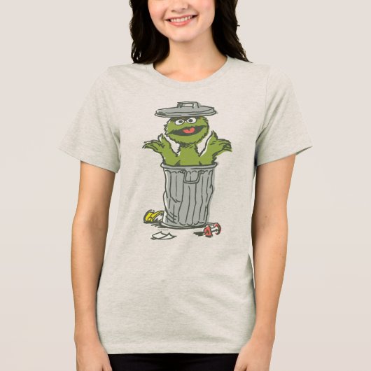 Oscar de Grouch Vintage Tri-Blend Shirt (Voorkant)