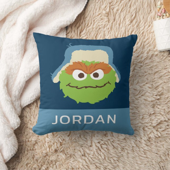 Oscar de Grouch Woodland Face | Jouw namen toevoeg Kussen (Deken)