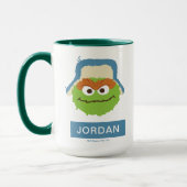 Oscar de Grouch Woodland Face | Jouw namen toevoeg Mok (Links)