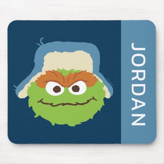 Oscar de Grouch Woodland Face | Jouw namen toevoeg Muismat (Voorkant)