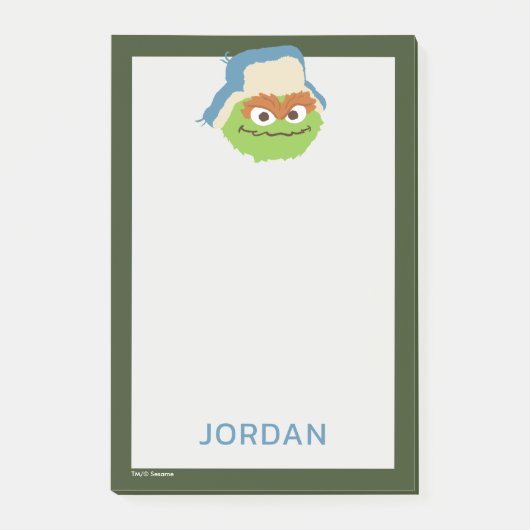 Oscar de Grouch Woodland Face | Jouw namen toevoeg Post-it® Notes (Voorkant)