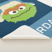 Oscar de Grouch Woodland Face | Jouw namen toevoeg Sherpa Deken (3/4)