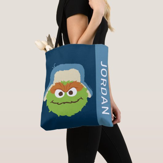 Oscar de Grouch Woodland Face | Jouw namen toevoeg Tote Bag (Dichtbij)