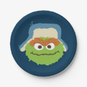 Oscar de Grouch Woodland Face Papieren Bordje (Voorkant)